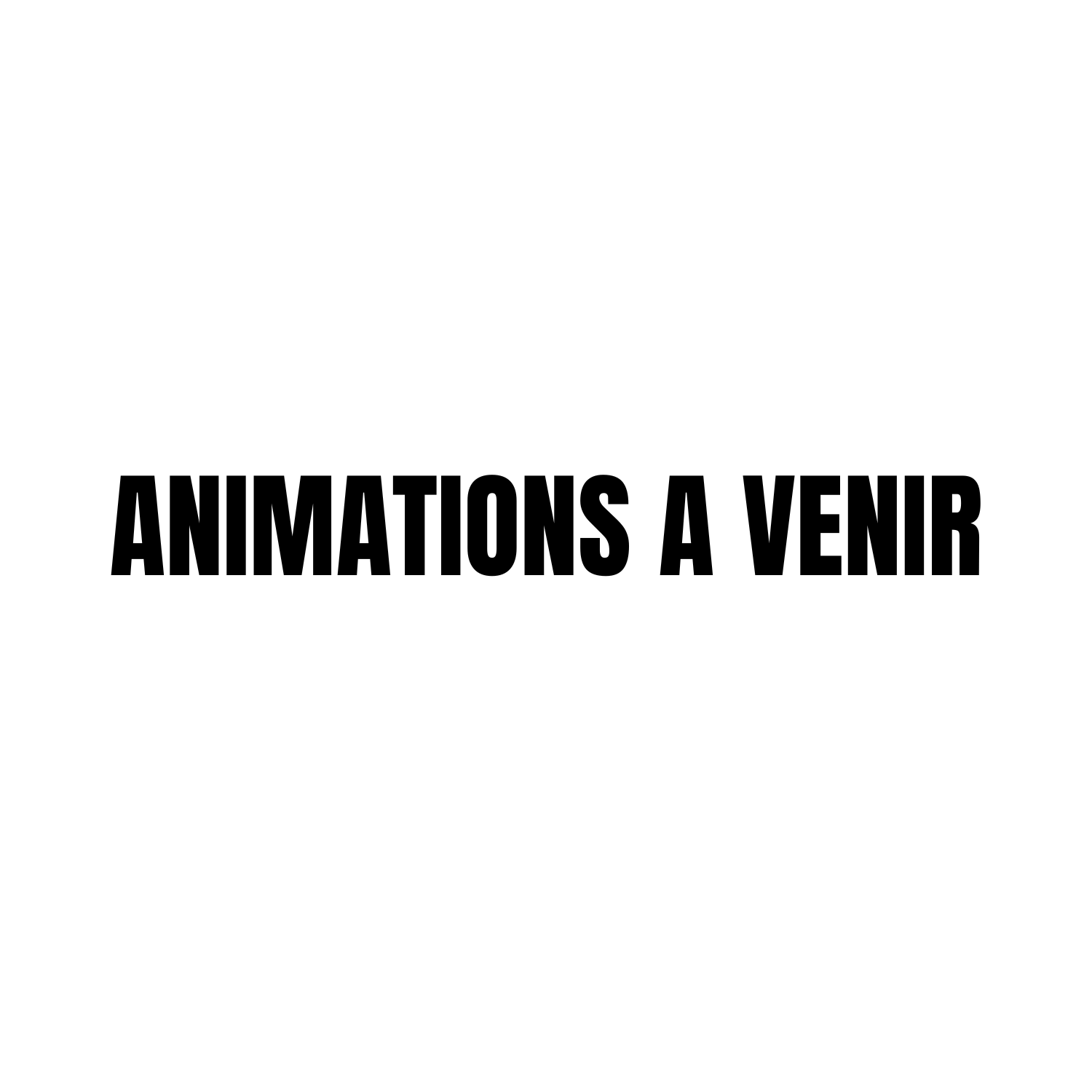 ANIMATIONS A VENIR