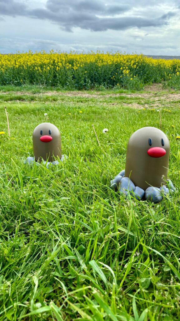 Taupiqueurs dans un champ